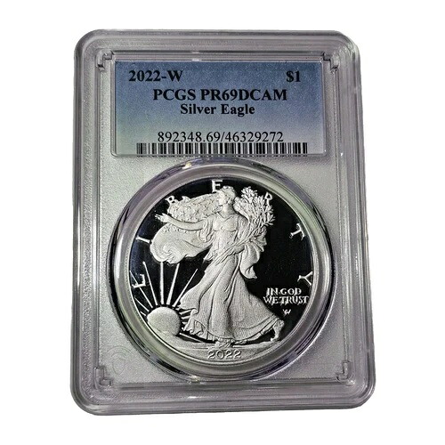 2022 W プルーフ シルバー イーグル PCGS PR69 DCAM フラッグ