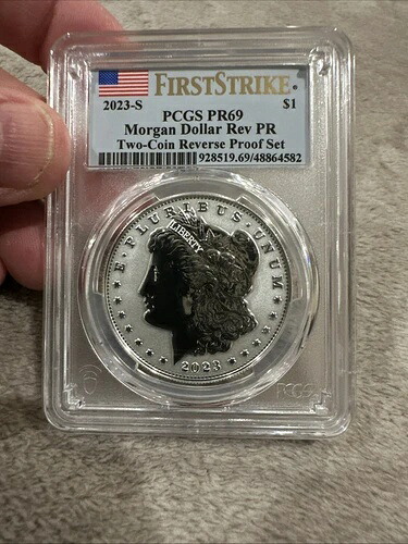 2023-S モルガン ダラー リバース プルーフ PCGS PR69 コインは驚くほど完璧です!!