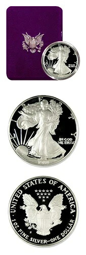 アメリカ アメリカンイーグル 1オンス プルーフ銀地金コイン 1988-S 箱・品質証明書付き 44,330円