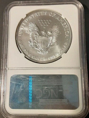 1996年 シルバーイーグル NGC MS69 クリーンコイン、THE KEY、