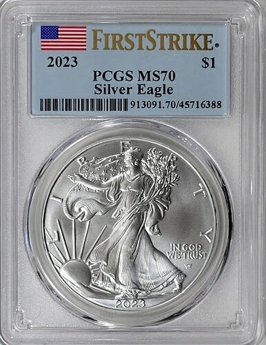2023年 - シルバーイーグル - PCGS MS70 - ファーストストライク