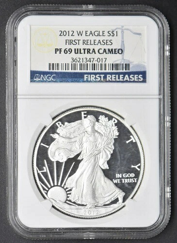 2012-W シルバーイーグル ファーストリリース PF69 NGC ウルトラカメオ ウェストポイント $1 COINGIANTS