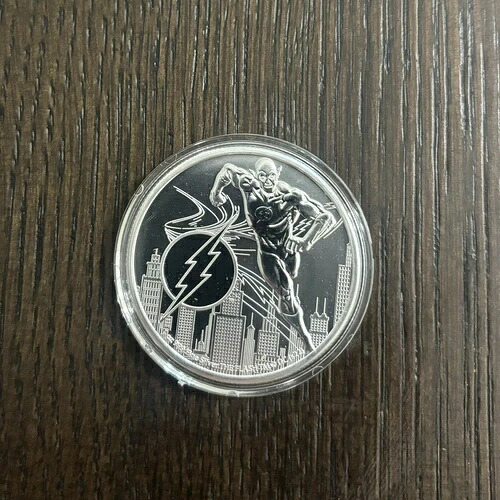 2022年ニウエ フラッシュ DCコミックス ジャスティスリーグ 1オンス 2ドル銀貨 カプセル入り