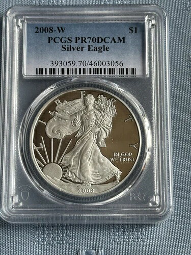 2008-W PF70 PCGS DCAM アメリカン シルバー イーグル。