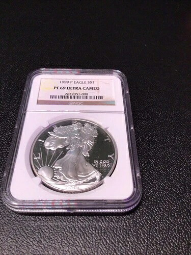 1999年 Pイーグル S$1 PF69 ウルトラカメオ NGC 44,330円