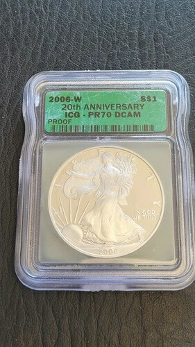 2006-W ASE シルバーイーグル ICG PR70DCAM プルーフ 20周年記念 43,615円