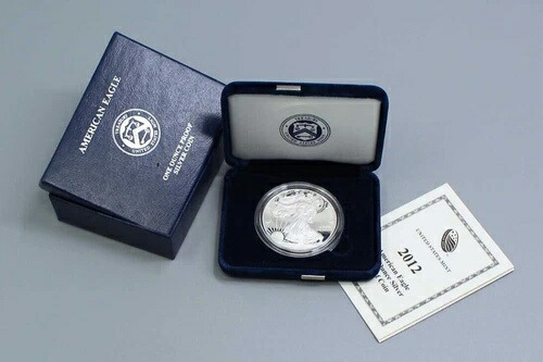 2012年アメリカンシルバーイーグルプルーフコイン（ケース入り）COIN436