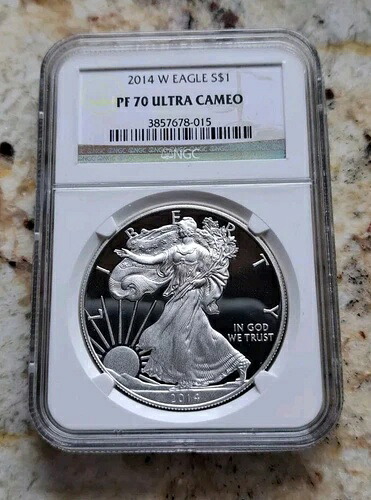 2014 W プルーフ シルバー イーグル NGC PF70 ウルトラカメオ