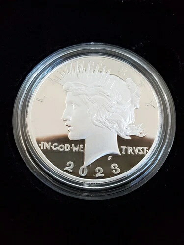 2023年 S 米国造幣局 プルーフ ピース シルバー ドル + 箱/COA