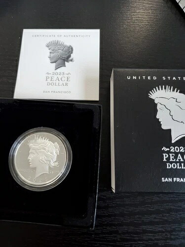 2023年 S 米国造幣局 プルーフ ピース シルバー ドル + 箱/COA