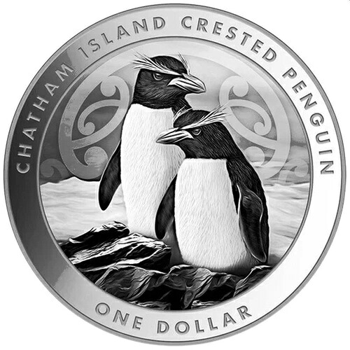 1オンス 銀貨 クレステッドペンギン 2020年 ニュージーランド チャタム島 初版 25T- 40,040円