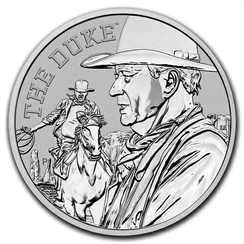 2020年ツバルプレミアム1オンスシルバージョン・ウェインTHE DUKE地金コイン