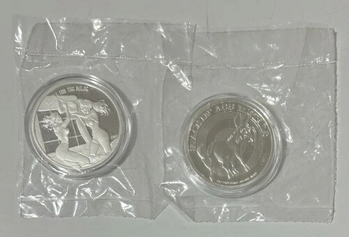 CMG Mint Battle for the Bulge 1オンス .999 シルバー プルーフラウンド COA & ステッカー付き