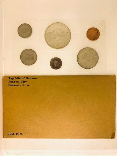 1966年パナマ銀貨標本セット - 1.1オンス銀貨