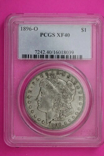 1896 O XF 40 リバティ モーガン シルバー ダラー PCGS 鑑定済み 本物 認定 326
