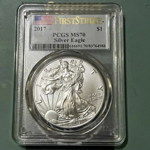 2017年 シルバー アメリカンイーグル PCGS MS-70 1オンス コイン ファーストストライク