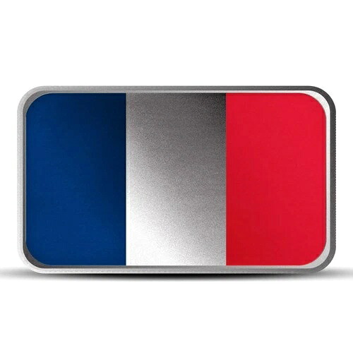 1オンス フランス国旗シルバーバー（カラー）