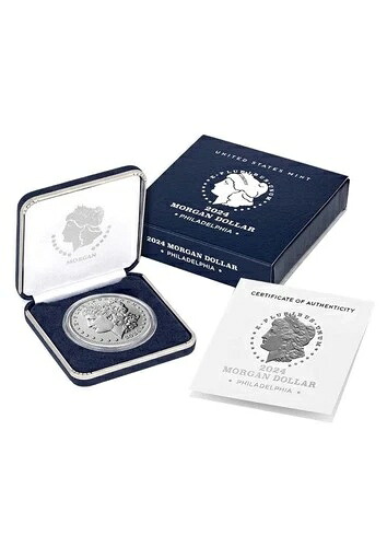 2024年 1ドルモルガン銀貨ボックス、OGP COA 24XE