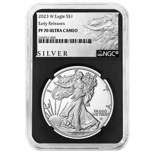 2023-W $1 1オンス プルーフ アメリカン シルバー イーグル NGC PF70UC ER ALS ラベル レトロ コア