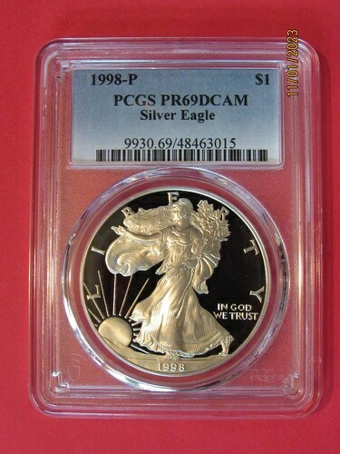 1998-P シルバーイーグルプルーフ「PCGS PR69DCAM」