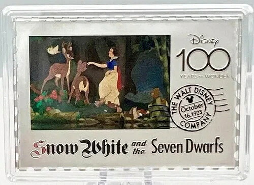 ディズニー切手 白雪姫と七人の小人 1オンス 銀貨