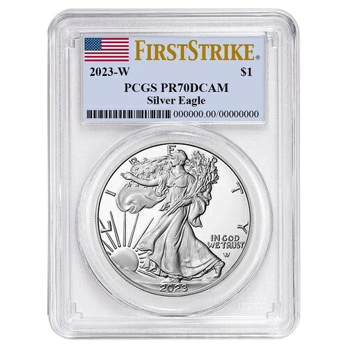 2023-W $1 1オンス プルーフ アメリカンシルバーイーグル PCGS PR70DCAM FS フラッグラベル