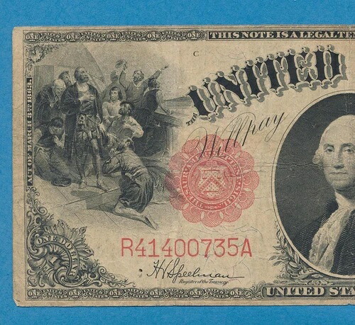 1.00ドル 1917年 FR.39 赤印紙 法定通貨 平均流通額|WORLD RESOURCE【QUEEN店】