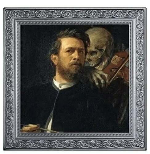 2025年 カメルーン アルノルド・ベックリン 自画像と死 1オンス シルバー BOX COA 新品｜WORLD RESOURCE【QUEEN店】