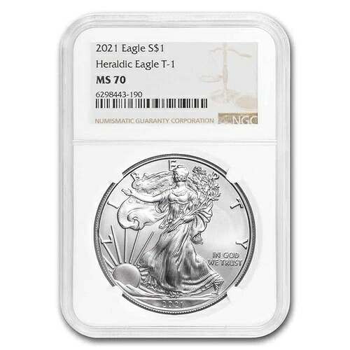 2021年アメリカンシルバーイーグル（タイプ1）MS-70 NGC