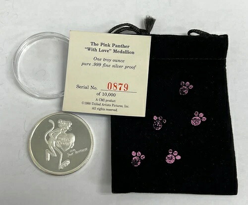 ピンク・パンサー「With Love You Put Me In The Pink」1オンス シルバー COA 超レア!｜WORLD RESOURCE【QUEEN店】