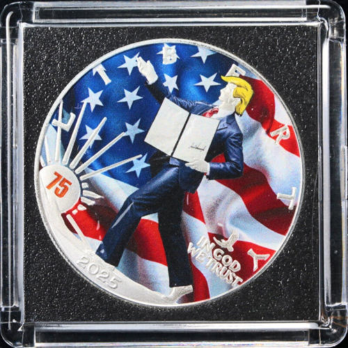 2025 シルバー アメリカン イーグル $1 トランプ 47 エディション - イーグル プライベート カラー化 OGP ST...｜WORLD RESOURCE【QUEEN店】