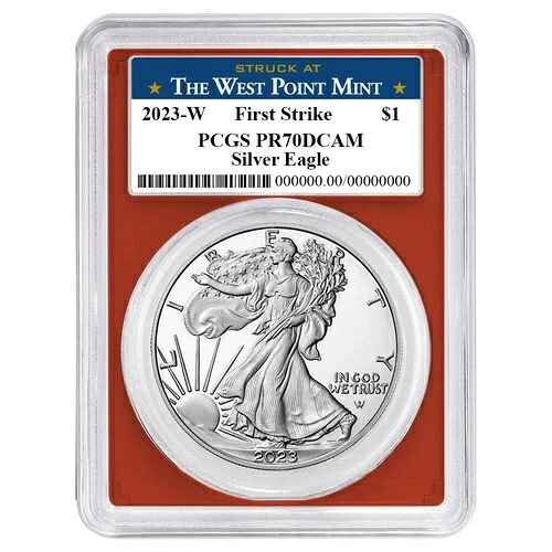 2023-W プルーフ 1ドル アメリカン シルバー イーグル PCGS PR70DCAM FS ウェストポイント ラベル レッド｜WORLD RESOURCE【QUEEN店】