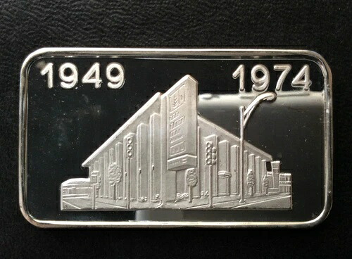 1974年 スイス造幣局 ファーストナショナルバンクオブエバーグリーン SWISS-7 シルバーアートバー A3656 42,240円