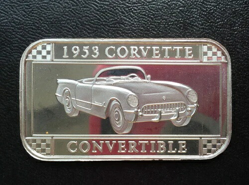 2001年式 SilverTowne 1953年式 コルベット コンバーチブル シルバー アートバー ST-138 ロット P2609｜WORLD RESOURCE【QUEEN店】