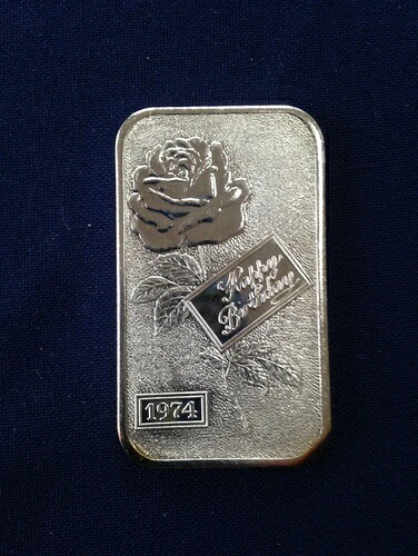 1974年 クラブツリーミント ハッピーバースデー 1974 CT-17 シルバーアートバー P1255｜WORLD RESOURCE【QUEEN店】