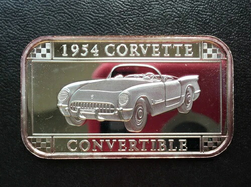2001年式 SilverTowne 1954年式 コルベット コンバーチブル シルバー アートバー ST-139 ロット P2617｜WORLD RESOURCE【QUEEN店】