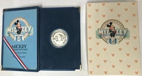1988年-RM ディズニー 1オンス0.999 シルバー プルーフ ミッキーマウス-バンドのリーダー 1935年-