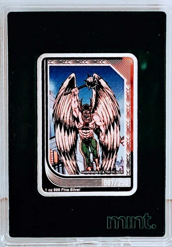2023 -HAWKMAN- #67/250 DC COMICS ミント トレーディング シルバー コイン 1オンス 限定 売り切れ!