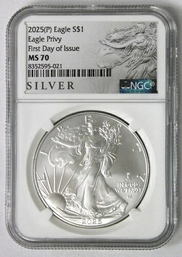 2025 (P) シルバーイーグル イーグル・プリヴィ NGC MS70 FDOI