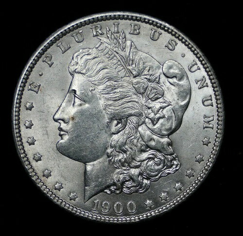 1900年製モルガン銀貨1枚、美しい自由の女神像 C977