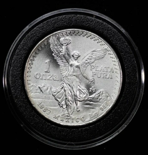 1983年メキシコリベルタッド1トロイオンス.999純銀貨 C515 1枚