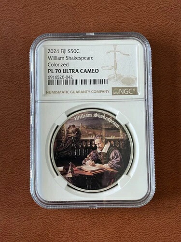 2024年 フィジー NGC トップポップ PL70 ウィリアム・シェイクスピア ロミオとジュリエット 1オンス カラーライズ