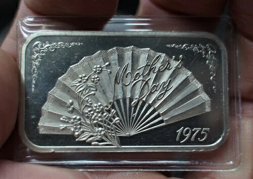 1975年 母の日 1オンス .999 純銀バー マディソンミント C614