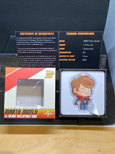 1オンス シルバー バック・トゥ・ザ・フューチャー 35周年記念 チビ - マーティ・マクフライ ***送料無料***