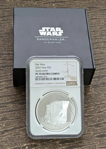 2022 NGC ニウエ スターウォーズ ビークル サンドクローラー 1オンス 999 シルバー プルーフコイン PF70 UC｜WORLD RESOURCE【QUEEN店】