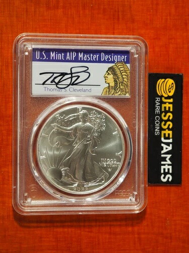 2022 シルバーイーグル PCGS MS70 トーマス・クリーブランド 直筆サイン入り 初日発行 ネイティブ・チーフ
