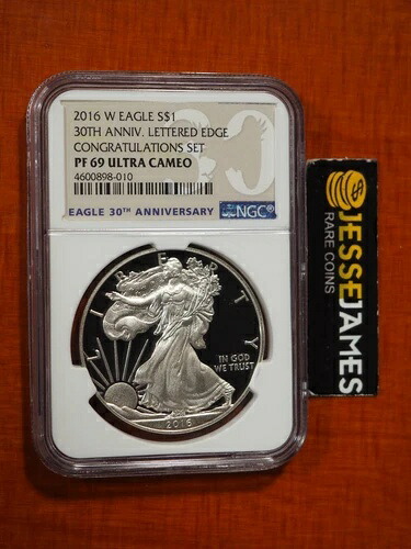 2016 W プルーフ シルバー イーグル NGC PF69 ウルトラ カメオ コングラテーションズ セット ラベルより