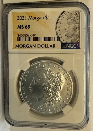 2021年 モルガンシルバー $ NGC MS69