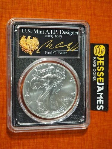 2023年 W バーニッシュド シルバー イーグル PCGS SP70 ポール・バラン サイン入り 発行初日 FDI
