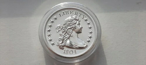 1804年 ドレープ胸像ドルトリビュート - 2オンス .999 純銀 - 鷲 - 美品